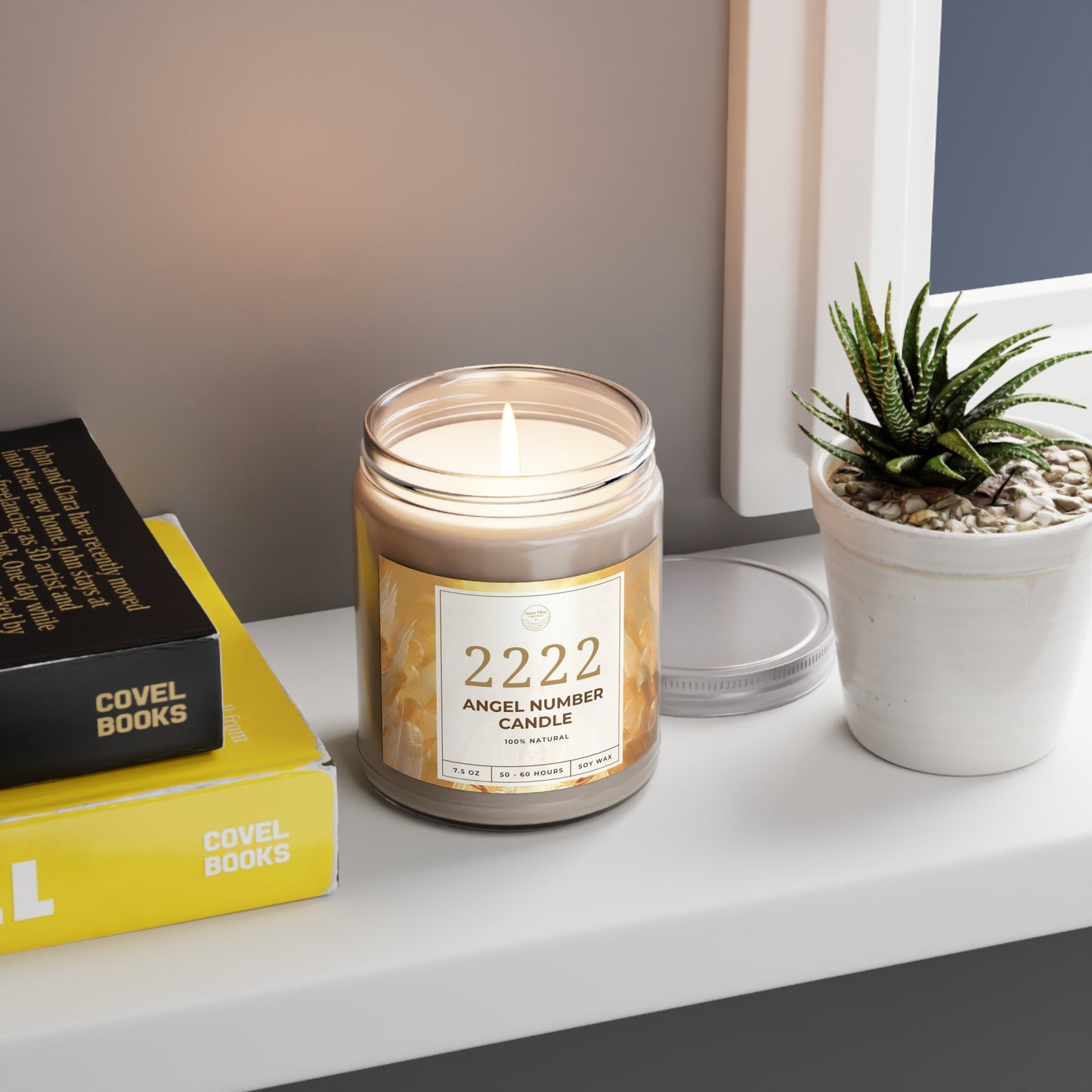 2222 Angel Number Blessing Candle