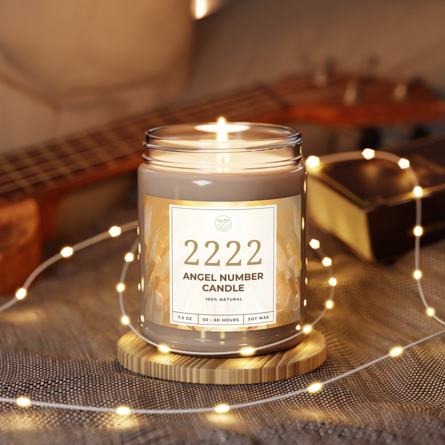 2222 Angel Number Blessing Candle