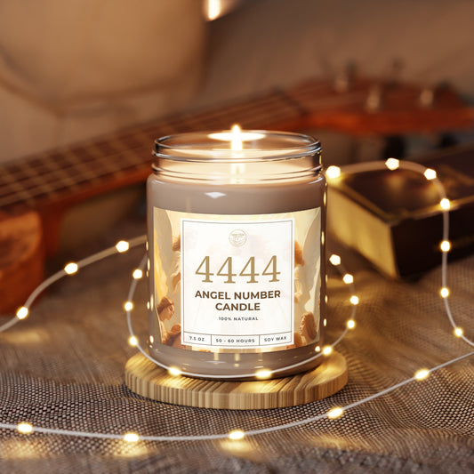 4444 Angel Number Blessing Candle