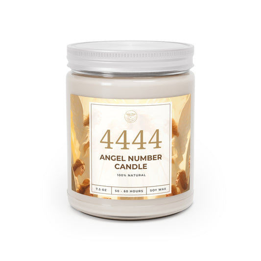 4444 Angel Number Blessing Candle