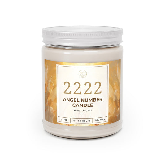 2222 Angel Number Blessing Candle